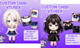 draw animated chibi art twitch emotes anime chibi vtuber chibi pngtuber model