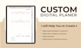design hyperlinked digital planner, etsy digital planner, printable planner
