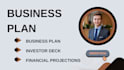 write a business plan, pitch deck, loan and grant proposal for startups
