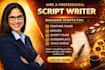 write professional short film script screenplay with engaging story and dialogue
