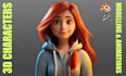 create stylized 3d character modeling, rigging and animation