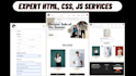 build web app and fix broken code using HTML CSS and javascript