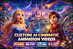 do ai video art,  animation videos for your buisness,