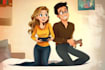 draw cartoon disney couple portrait