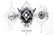 make a geometric tattoo design