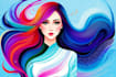 draw a digital abstract art illustration