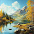 paint a real landscape oil painting on canvas