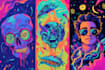 make trippy, psychedelic, surreal, illustrations designs