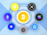 design 3d cryptocurrency token badge, nft logo, and blockchain asset