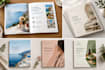 design a magazine catalogue or booklet layout for print or digital