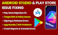 fix android app bugs and android studio projects