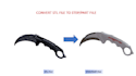 convert stl 3d printing file to step and part file