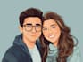 create cartoonish your couple portrait