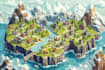 draw a unique vector or isometric map