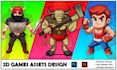 design custom 2d game characters, assets, and game art