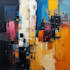 create custom vibrant animal abstract art with mid journey