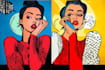 draw a retro pop art roy lichtenstein style