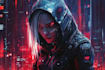 design stunning sci fi, cyberpunk, digital portrait