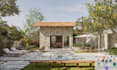 design landscape, backyard, pool, garden, deck, and patio