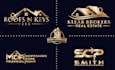 create construction, real estate, roofing logo