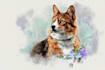 create a custom watercolor pet portrait or pet painting