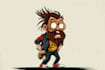 make a vector character design illustration