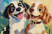 draw a cute disney style pet portrait