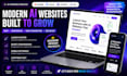 design a modern ai landing page website using lovable, framer, sitedrop, bolt ai