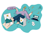 draw an illustration in a flat style