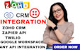 develop custom api integration twilio zoho crm zapier integrate api smartsheet