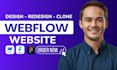design webflow website, framer website, figma to webflow framer landing page