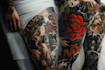 develop a geometric style sleeve tattoo design