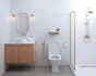 render 3d bathroom design, interior layout