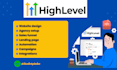 do gohighlevel agency setup, website design, automation