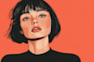 draw a minimalistic vector portrait for you