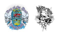 make custom tattoo skull graffiti logo