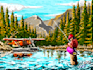 draw pixel art scene and background animation for your game
