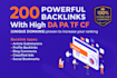 create 100 unique domain high authority backlinks