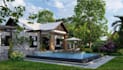 reshape 3d backyard,landscape design,frontyard,pool deck,garden,render in revit