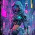 cyberpunk , scifi, nft art, robots character