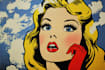 draw a retro pop art roy lichtenstein style