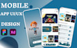 design UI UX mobile app, UI UX app design or figma app design