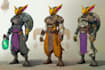 draw complete fantasy or sci fi concept character