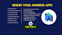 reskin, rebrand,redesign and fix bugs codecanyon android app