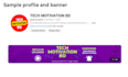 create and setup a youtube channel with a logo banner