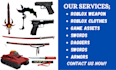 model 3d roblox weapons, accesssories, ugc items, guns and swords