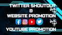 promote website twitter shoutout and promotion to 1m USA,UK ig,fb,yt,crypto user