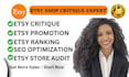 do overall etsy shop critique, details etsy shop audit to rank etsy shop traffic