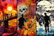 create graffiti pop art canvas designs and murals