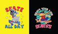 make mascot t shirt skate logo